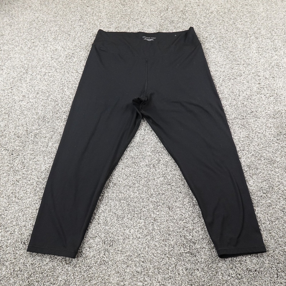 American Eagle Leggings Womens 2XL Black 7/8 Gym‎ Tight Yoga Pants Stretch Flex